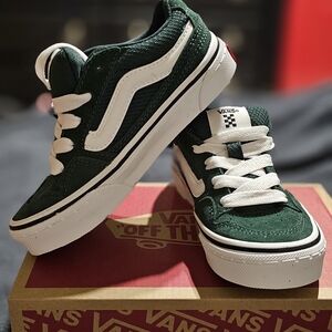 Vans Green and White Sneakers